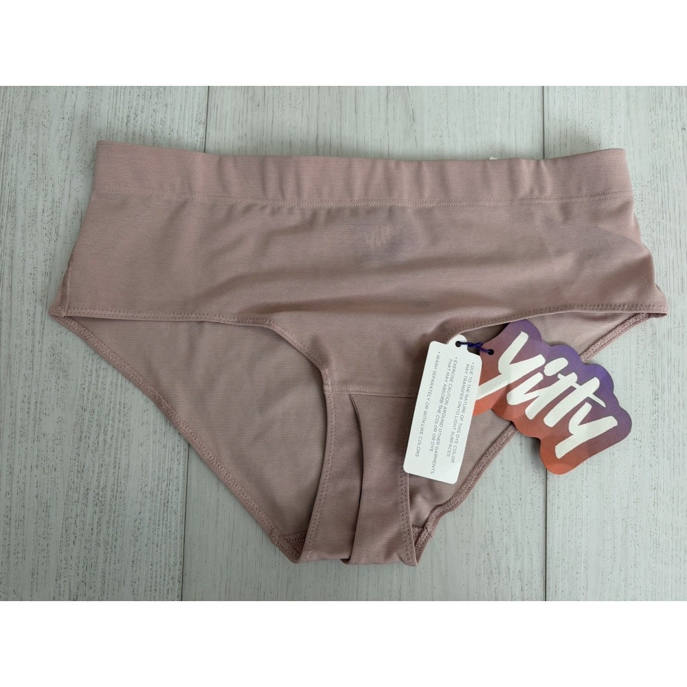NWT Yitty Mesh Me Crotchless Cheeky Hipster Sz M Pink